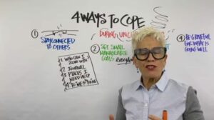 Patti Dobrowolski drawing of how to cope with uncertainty