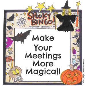 Spooky Bingo graphic - Make Your Meetings More Magical!