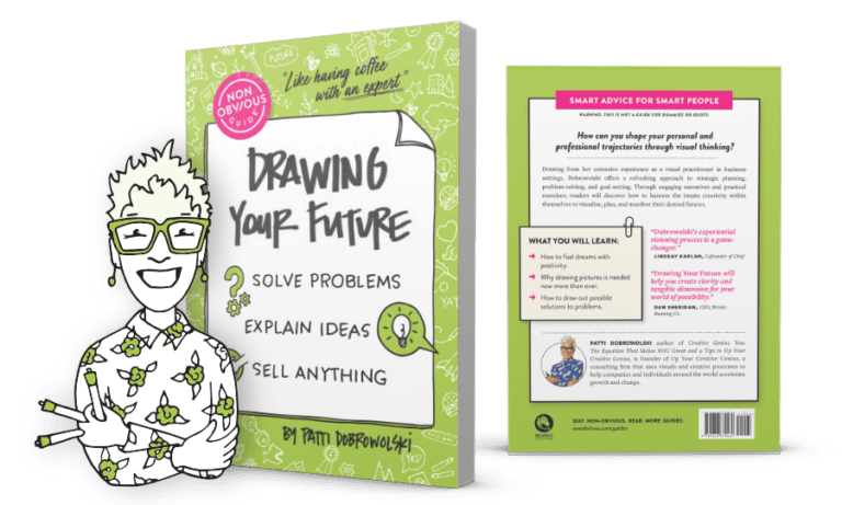 Book Mockup of the Non Obvious Guide - Drawing Your Future