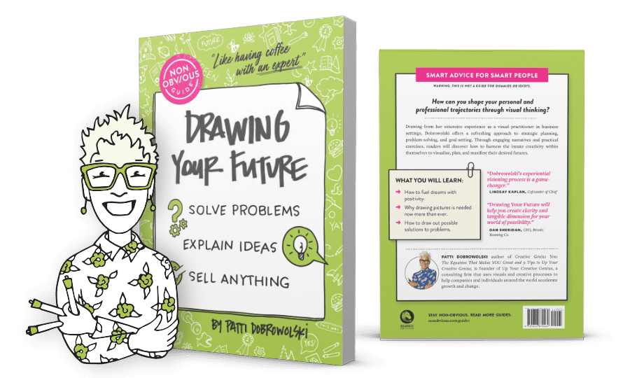 Book Mockup of the Non Obvious Guide - Drawing Your Future