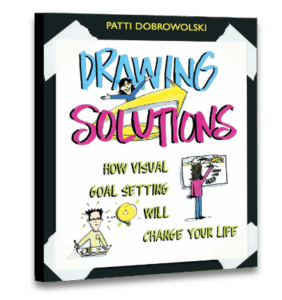 Drawing Solutions book mockup with author Patti Dobrowolski