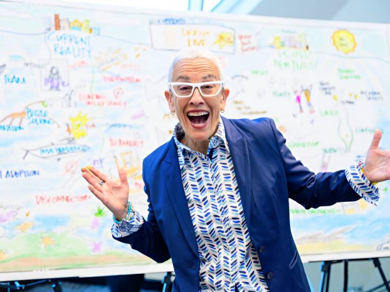 Patti Dobrowolski illustrating and keynote speaker at biohive live 2026