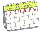 Calendar Hand-drawn calendar icon for Up Your Creative Genius booking form